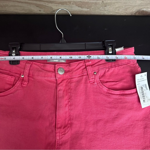 NWT Kut from the Kloth Women's Jane Pink Frayed Hem High Waist Denim Short Sz 12 - Picture 6 of 10